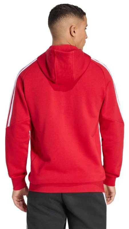Vyriškas adidas Tiro 26 League sportinis džemperis su pilnu užtrauktuku ir gobtuvu raudonas KF9106
