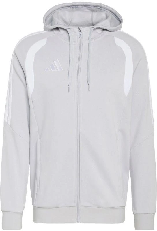 Vyriškas adidas Tiro 26 League Sweat su pilnu užtrauktuku pilkas džemperis KF3319