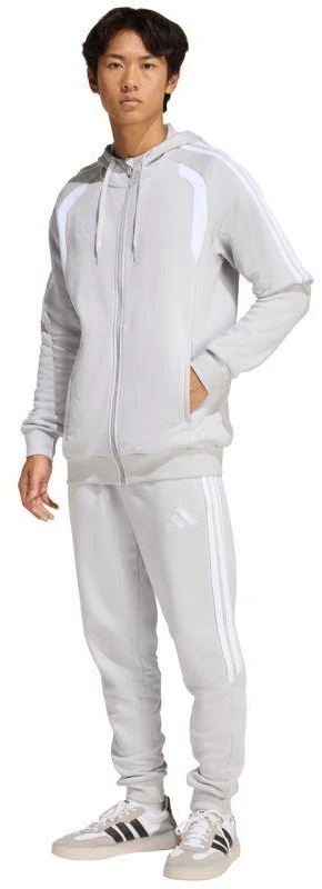 Vyriškas adidas Tiro 26 League Sweat su pilnu užtrauktuku pilkas džemperis KF3319