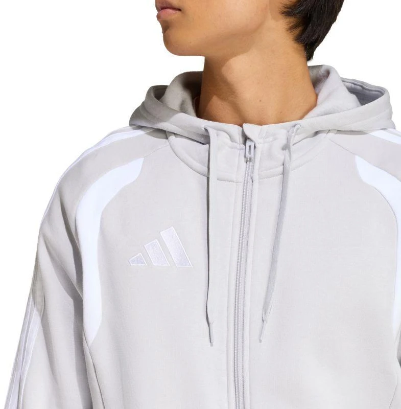 Vyriškas adidas Tiro 26 League Sweat su pilnu užtrauktuku pilkas džemperis KF3319