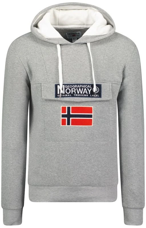 Vyriškas džemperis Geographical Norway Gadrien DB, pilkas ir baltas