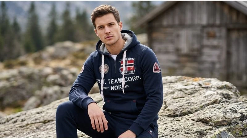 Vyriškas džemperis Geographical Norway GOPTAINE BS2, tamsiai mėlynas