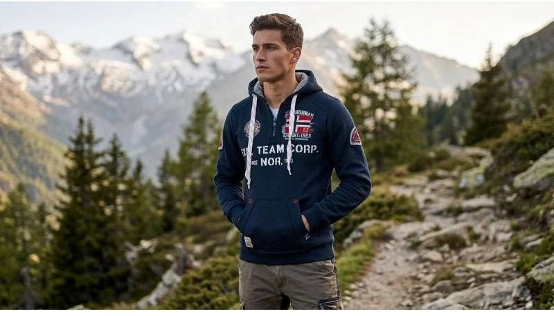 Vyriškas džemperis Geographical Norway GOPTAINE BS2, tamsiai mėlynas
