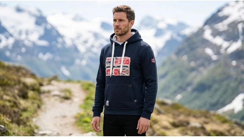 Vyriškas džemperis Geographical Norway GPEPE 2, tamsiai mėlynas