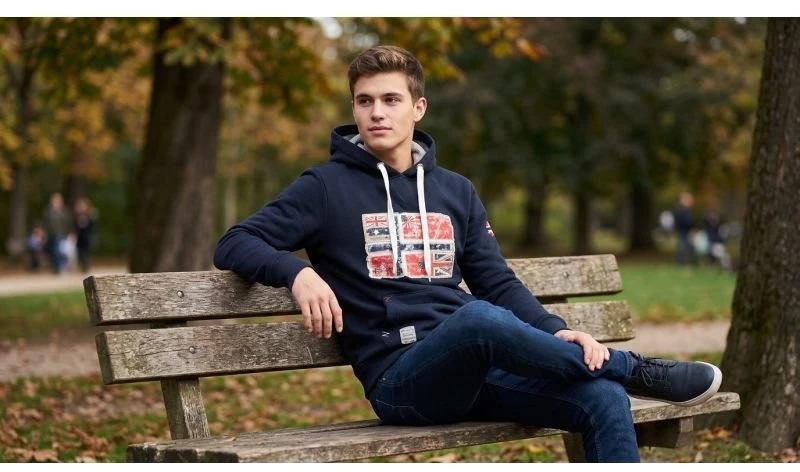 Vyriškas džemperis Geographical Norway GPEPE 2, tamsiai mėlynas