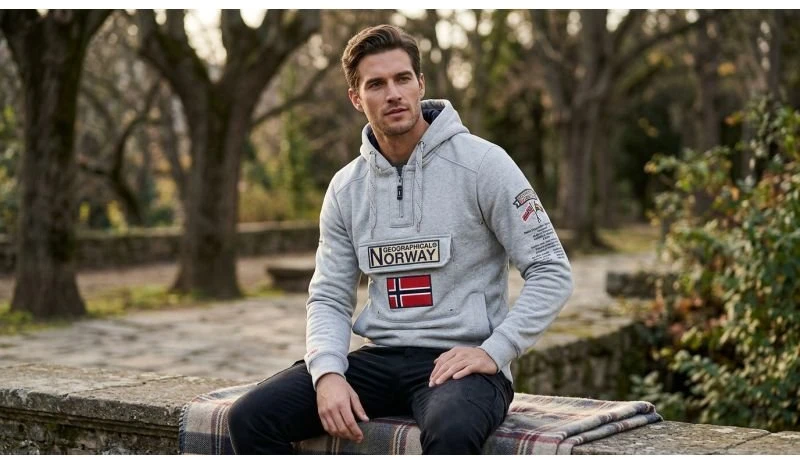 Vyriškas džemperis Geographical Norway Gymclass, pilkas