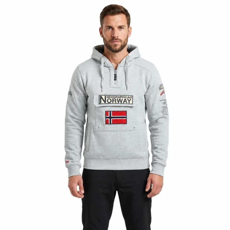 Vyriškas džemperis Geographical Norway Gymclass, pilkas