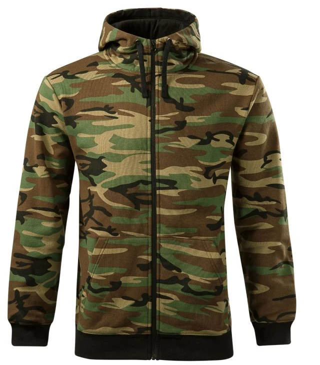Vyriškas džemperis Malfini Camo Zipper, kamufliažinis ir rudas