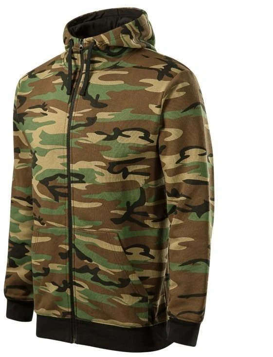 Vyriškas džemperis Malfini Camo Zipper, kamufliažinis ir rudas