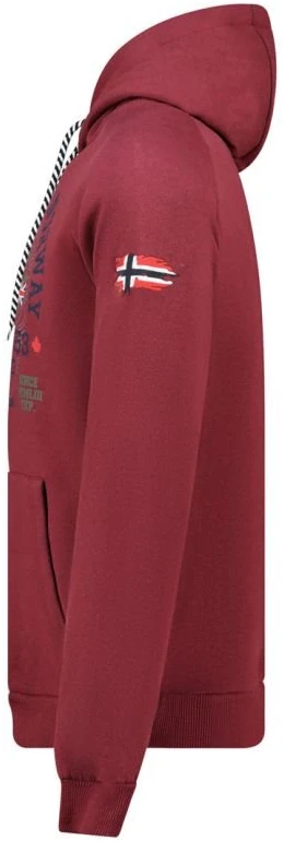 Vyriškas džemperis su gobtuvu Geographical Norway, bordo
