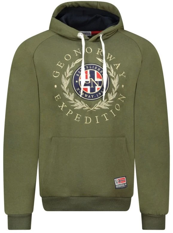 Vyriškas džemperis su gobtuvu Geographical Norway Giger, chaki