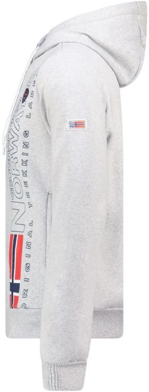 Vyriškas džemperis su gobtuvu Geographical Norway, melanžinės pilkos