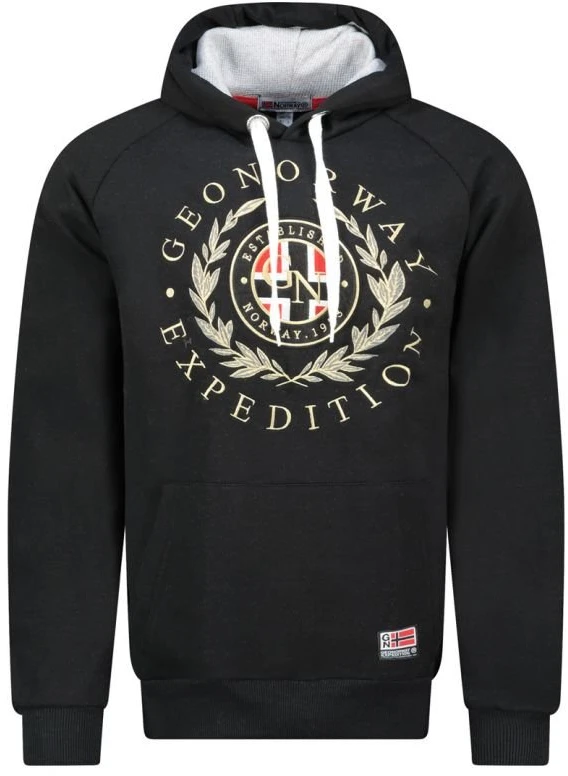 Vyriškas džemperis su gobtuvu Geographical Norway Giger DB 100, juodas