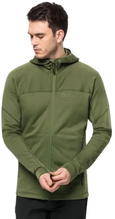 Vyriškas džemperis su gobtuvu Jack Wolfskin Hirschberg, žalias
