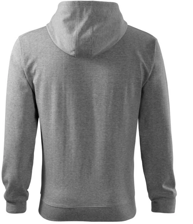 Vyriškas džemperis su gobtuvu Malfini Trendy Zipper, pilkas melanžinis