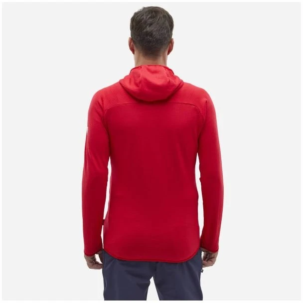 Vyriškas džemperis su gobtuvu Millet Fusion Grid Hoodie, raudonas