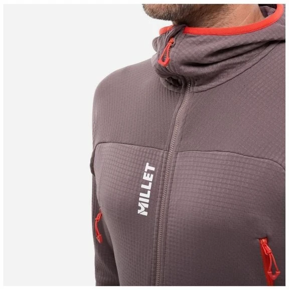 Vyriškas džemperis su gobtuvu Millet Fusion Grid Hoodie, slyvinis