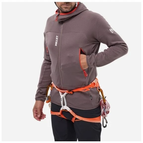 Vyriškas džemperis su gobtuvu Millet Fusion Grid Hoodie, slyvinis