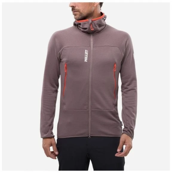 Vyriškas džemperis su gobtuvu Millet Fusion Grid Hoodie, slyvinis