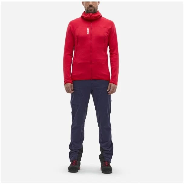 Vyriškas džemperis su gobtuvu Millet Fusion Grid Hoodie, raudonas