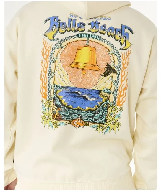 Vyriškas džemperis su gobtuvu Rip Curl Bells Pro 26, baltas
