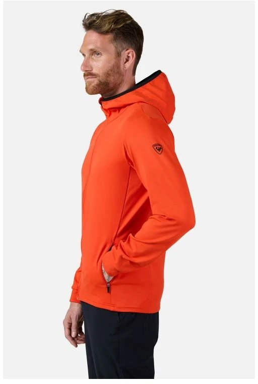 Vyriškas džemperis su gobtuvu Rossignol Mid Layer Thin Fz, oranžinis