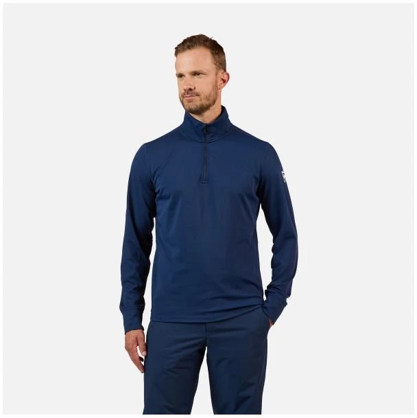 Vyriškas džemperis su pusiniu užtrauktuku Rossignol Stretch Half-Zip, tamsiai mėlynas