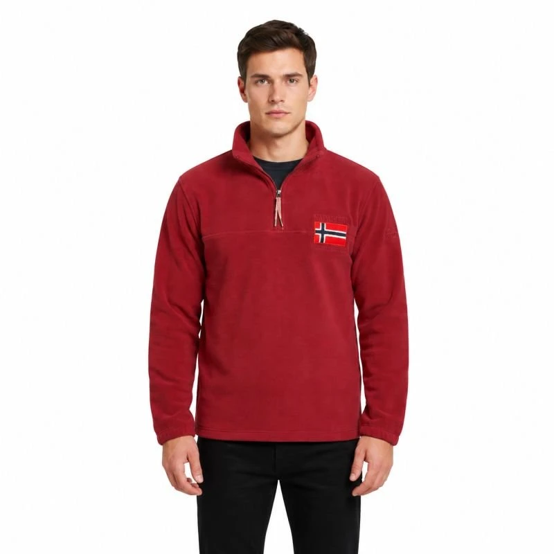 Vyriškas flisinis džemperis Geographical Norway Tequateur, bordo