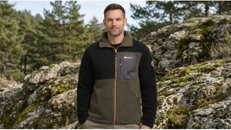 Vyriškas flisinis džemperis Geographical Norway Tarley, juodas