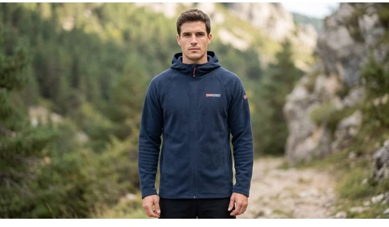 Vyriškas flisinis džemperis Geographical Norway Tugood, tamsiai mėlynas