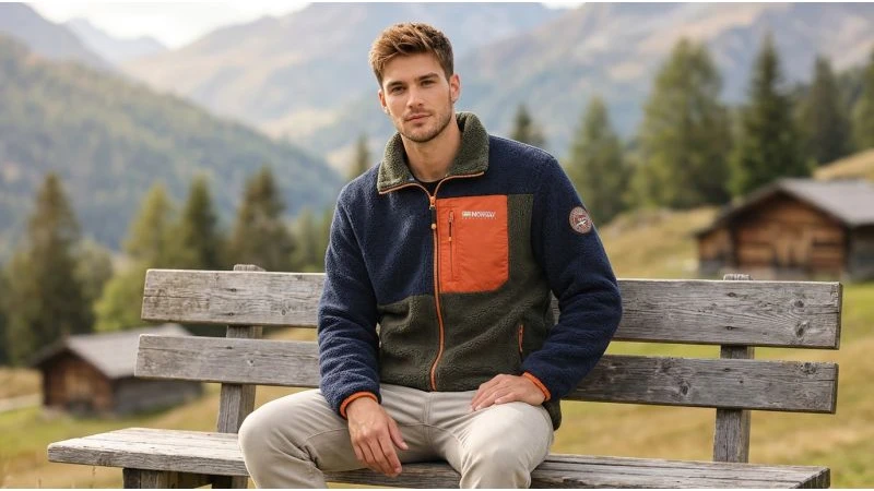 Vyriškas flisinis džemperis Geographical Norway Tarley, tamsiai mėlynas