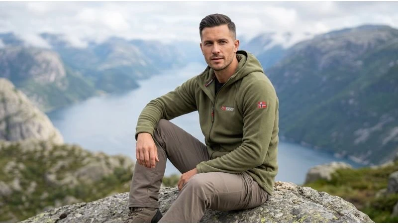 Vyriškas flisinis džemperis Geographical Norway Tugood, chaki