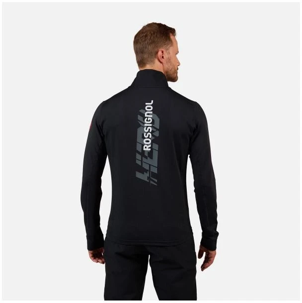 Vyriškas flisinis džemperis Rossignol Hero Mid Layer Stretch, juodas