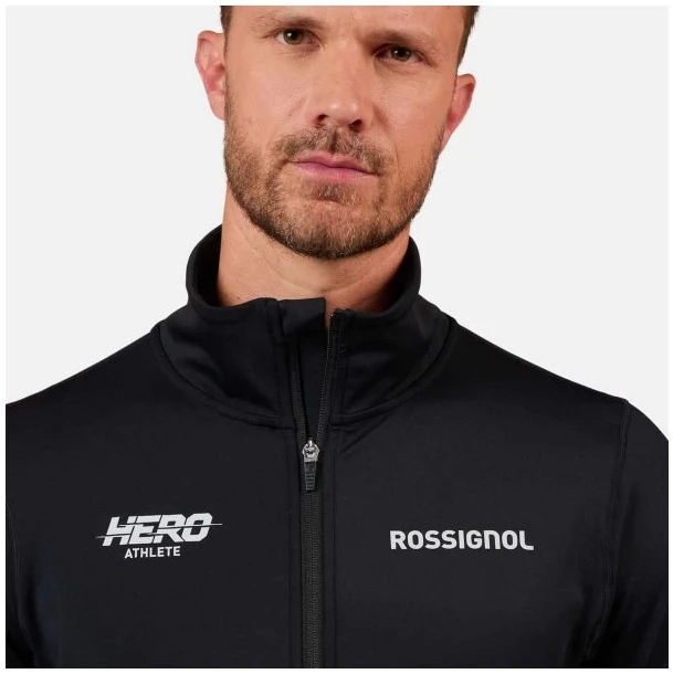Vyriškas flisinis džemperis Rossignol Hero Mid Layer Stretch, juodas