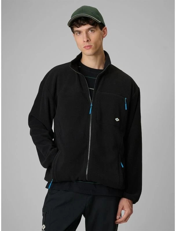 Vyriškas flisinis džemperis su 4FWarm technologija 4F, juodas