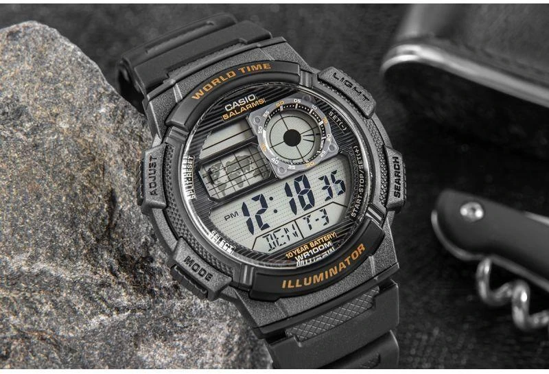 VYRIŠKAS LAIKRODIS CASIO AE-1000W 1AV (zd073a) - WORLD TIME