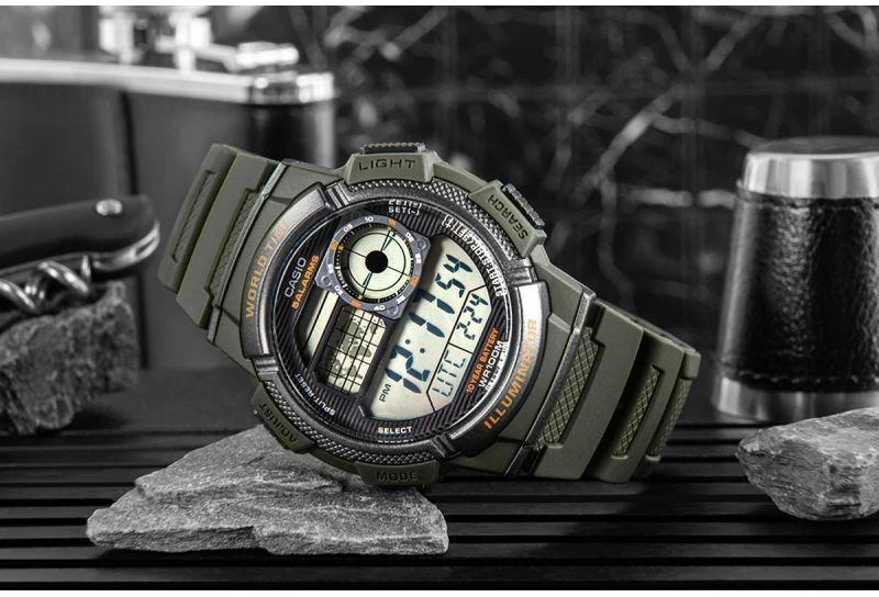 Vyriškas laikrodis CASIO AE-1000W-3AVDF + Dėžutė