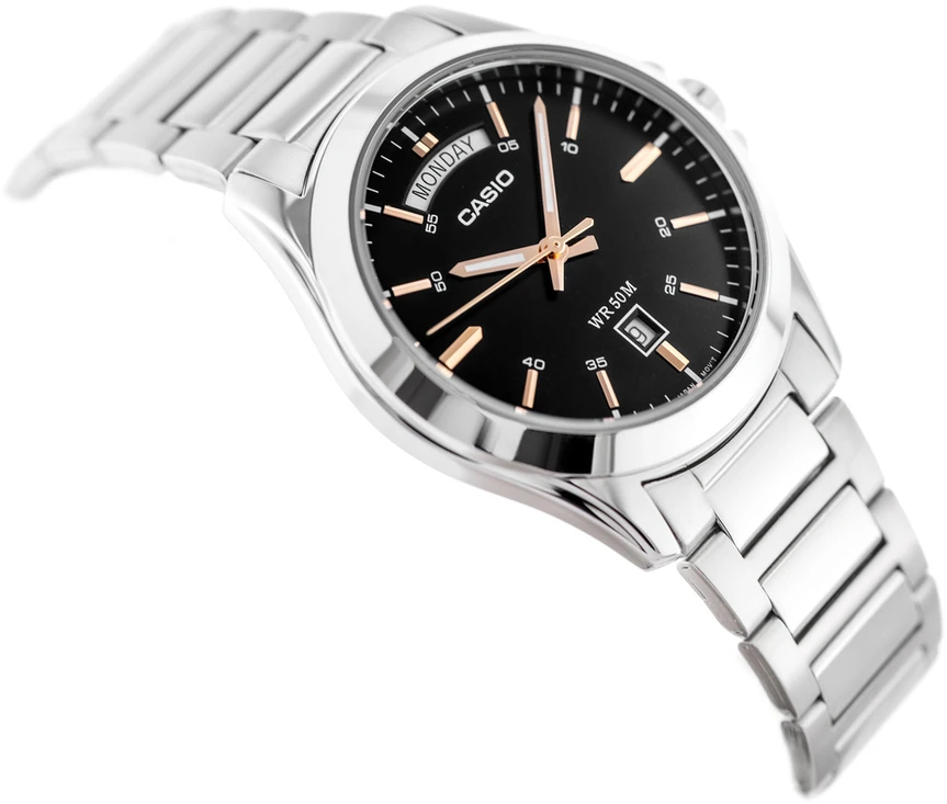 Vyriškas laikrodis CASIO MTP-1370D 1A2V (zd025a) + DĖŽĖ