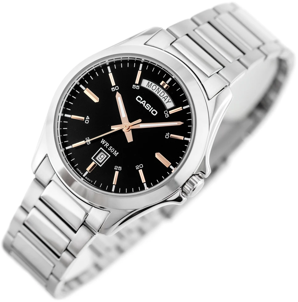 Vyriškas laikrodis CASIO MTP-1370D 1A2V (zd025a) + DĖŽĖ