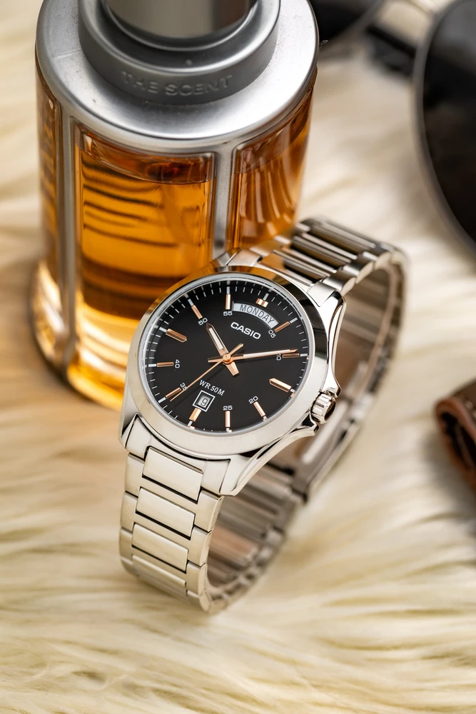 Vyriškas laikrodis CASIO MTP-1370D 1A2V (zd025a) + DĖŽĖ