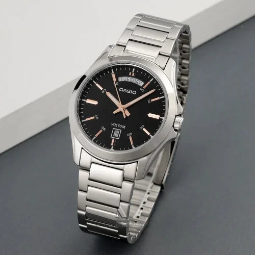 Vyriškas laikrodis CASIO MTP-1370D 1A2V (zd025a) + DĖŽĖ