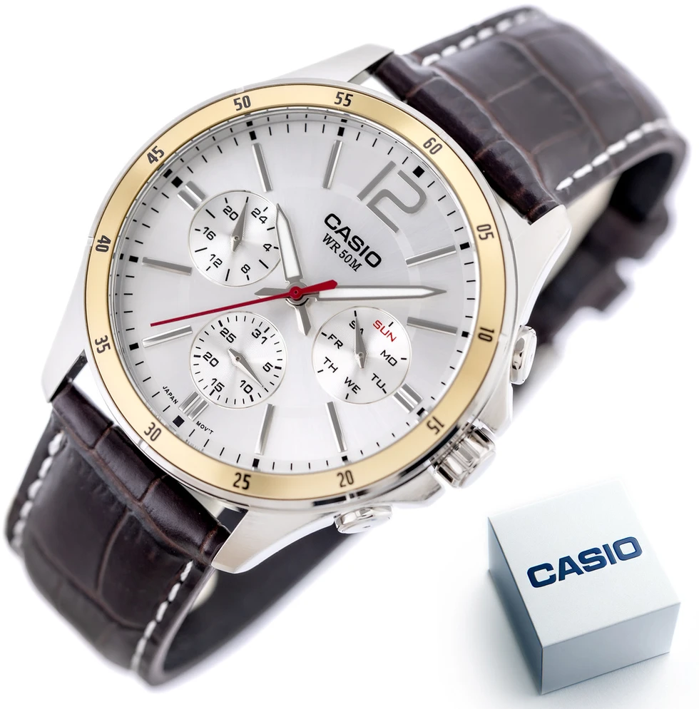 VYRIŠKAS LAIKRODIS CASIO MTP-1374L-7AVDF (zd064a) + DĖŽĖ