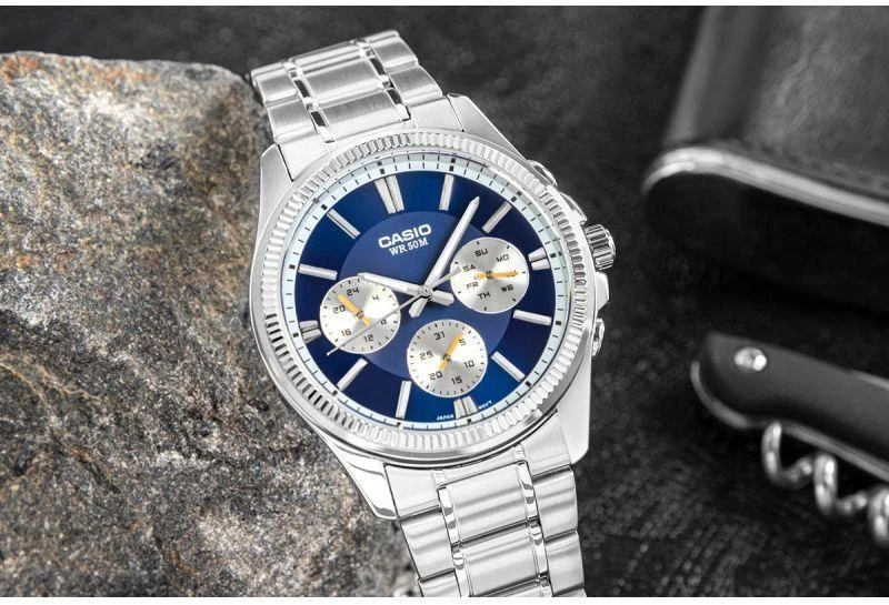 Vyriškas laikrodis CASIO MTP-1375D-3AVDF (zd112e) + BOX