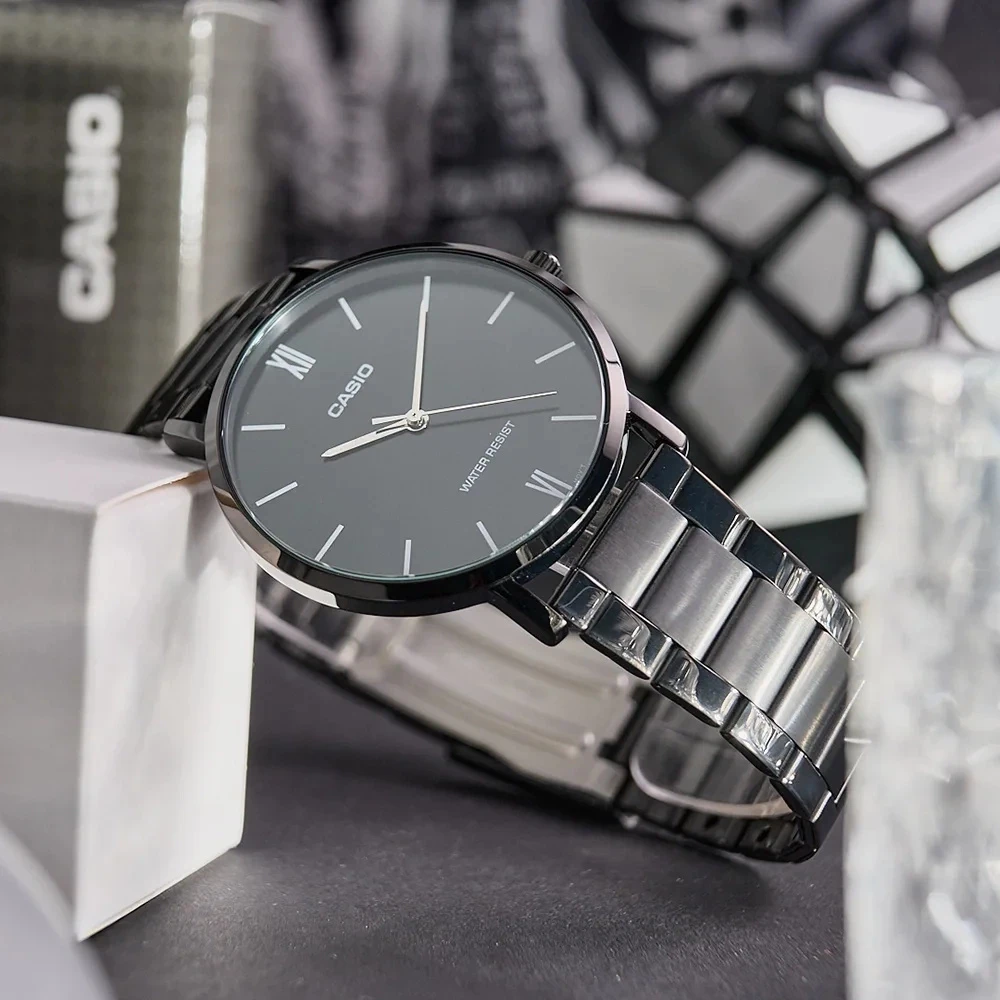 Casio vyriškas laikrodis MTP-VT01B-1B + dėžutė