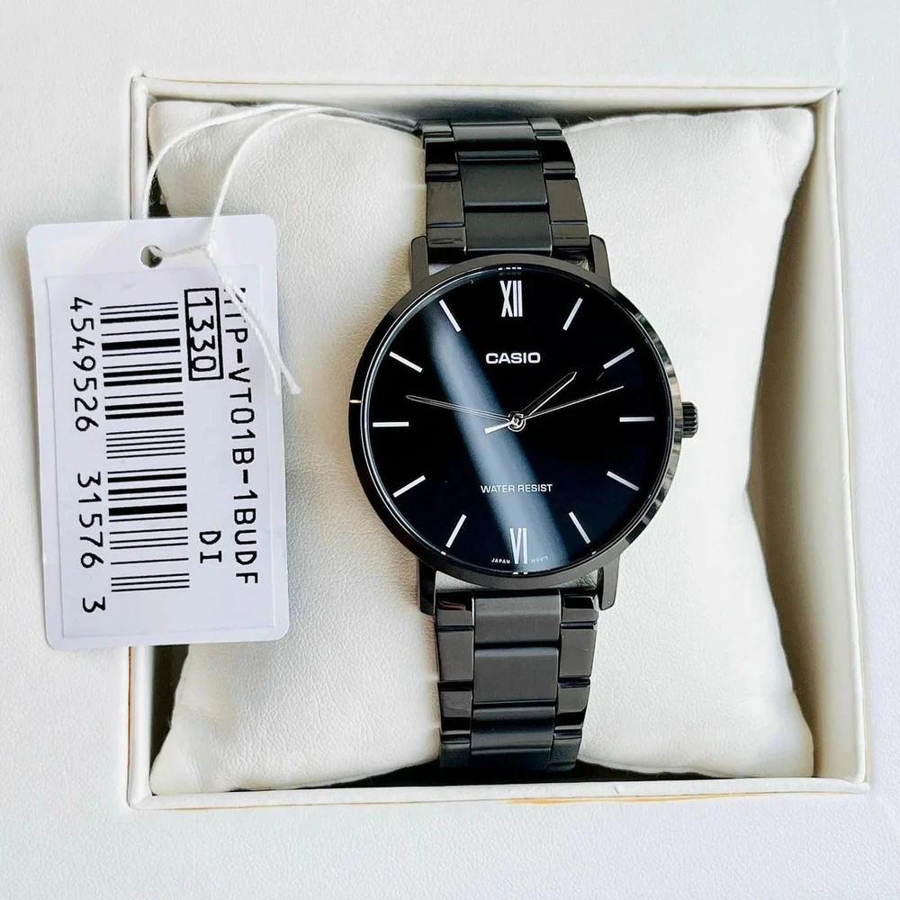Casio vyriškas laikrodis MTP-VT01B-1B + dėžutė