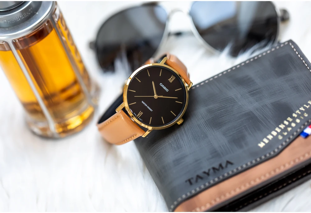 Vyriškas laikrodis CASIO MTP-VT01GL-5B + BOX (zd165j)