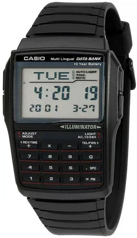 Vyriškas laikrodis CASIO VINTAGE DATABANK DBC-32-1A + BOX