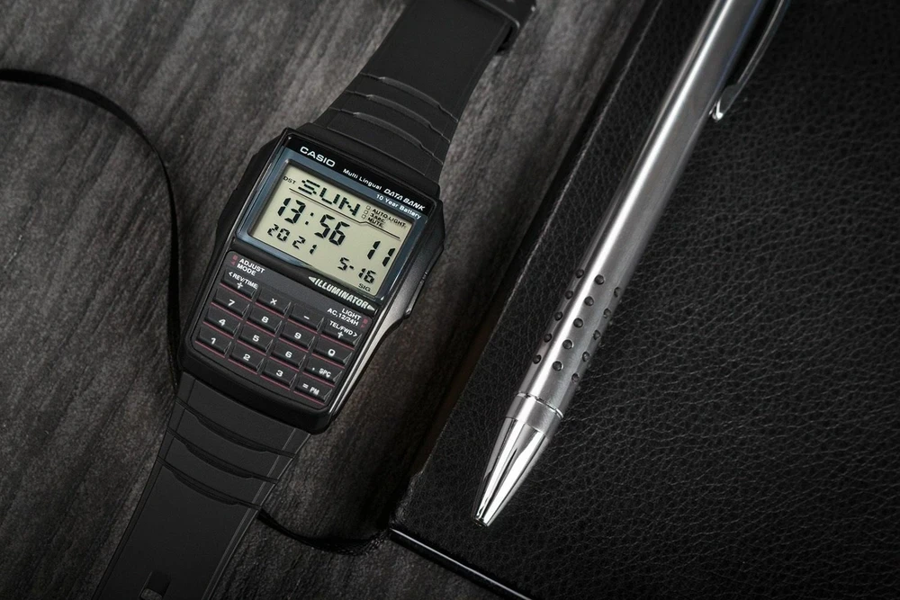 Vyriškas laikrodis CASIO VINTAGE DATABANK DBC-32-1A + BOX