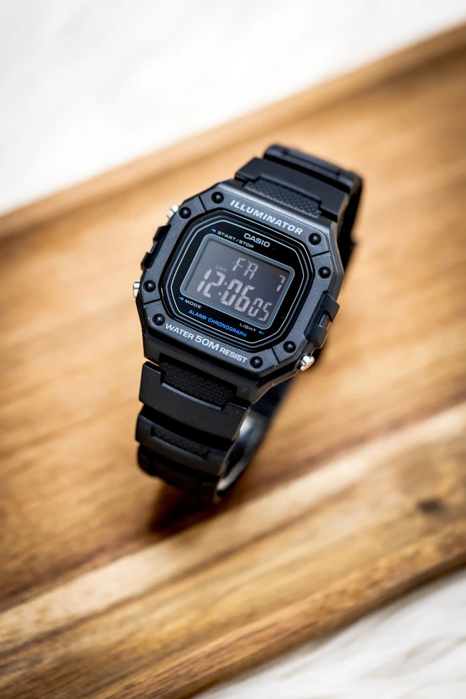Laikrodis CASIO MEN'S WATCH W-218H-1B + BOX