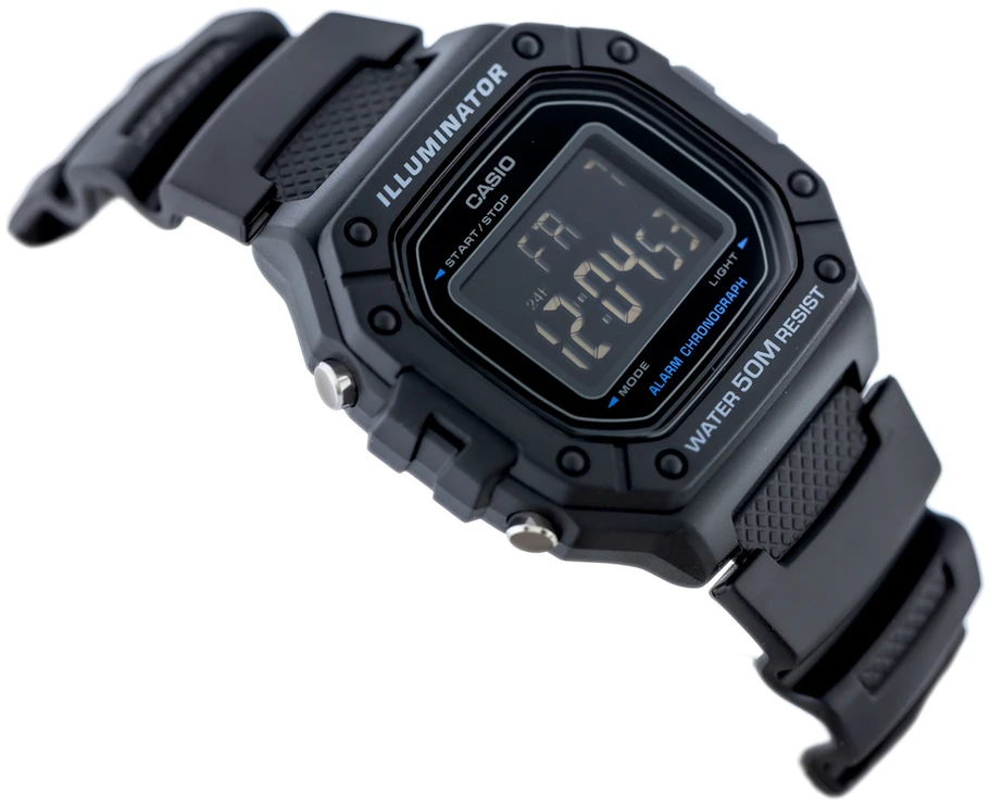 Laikrodis CASIO MEN'S WATCH W-218H-1B + BOX